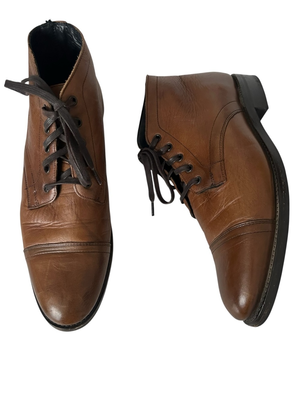 Thursday Boot Company Cadet Walnut Leather Cap Toe Lace Up Boots Men’s 10
